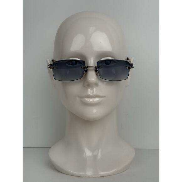 Chrome Hearts Deep II Sunglasses with Blue Lenses and Silver-Tone Hardware - Picture 1 of 13